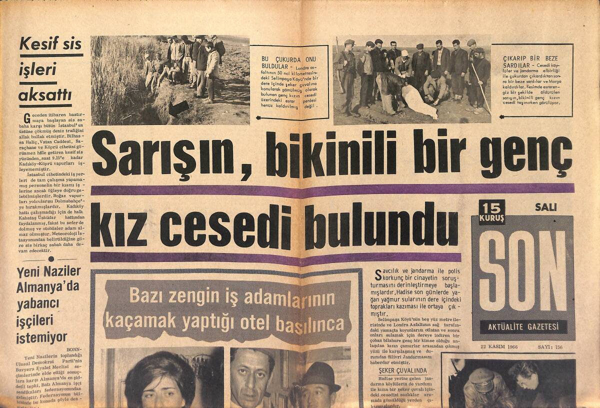 Son Aktüalite Gazetesi 22 Kasım 1966 - Jane Fonda'nın Son Filmi Roma'da Yasaklandı GZ149626 - 1