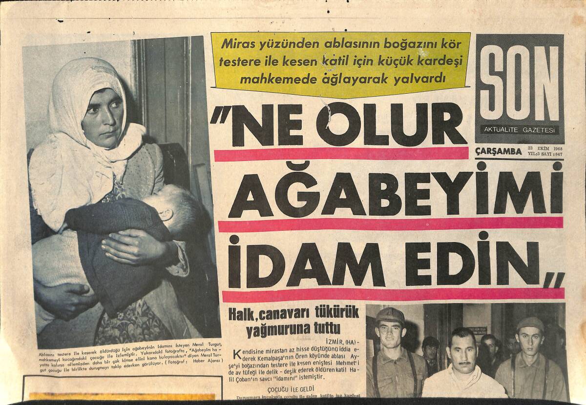 Son Aktüalite Gazetesi 23 Ekim 1968 - 1972 Münih Olimpiyat Oyunları Tehlikede - James Bond, Golf Maçında GZ158937 - 1