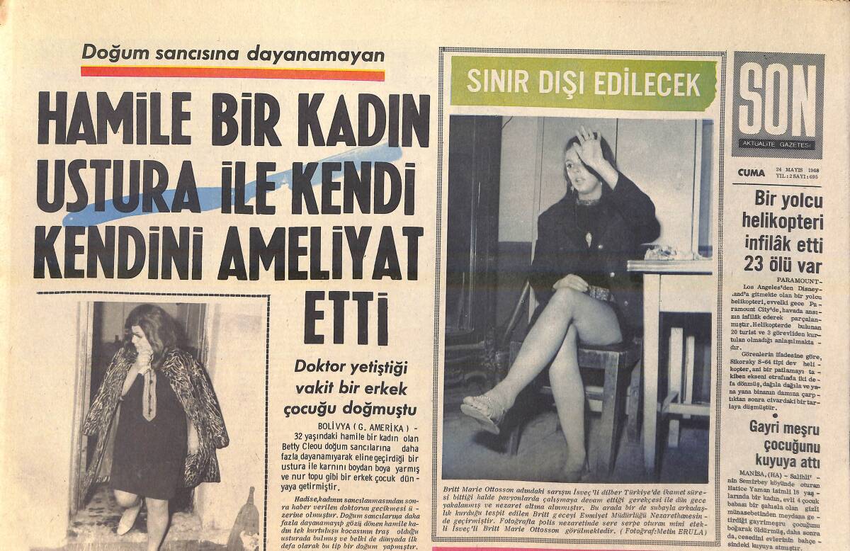Son Aktüalite Gazetesi 24 Mayıs 1968 - Türkan Şoray: Her Genç Kız Gibi Ben De Bir Yuva Kurmak İsterim GZ156532 - 1