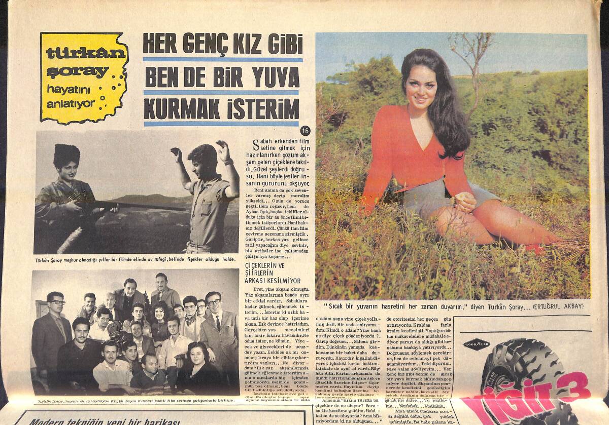 Son Aktüalite Gazetesi 24 Mayıs 1968 - Türkan Şoray: Her Genç Kız Gibi Ben De Bir Yuva Kurmak İsterim GZ156532 - 2