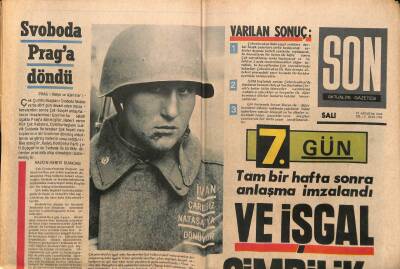 Son Aktüalite Gazetesi 27 Ağustos 1968 - Rus Tankları Pragı Terketmeye Başladı GZ83141 - 1