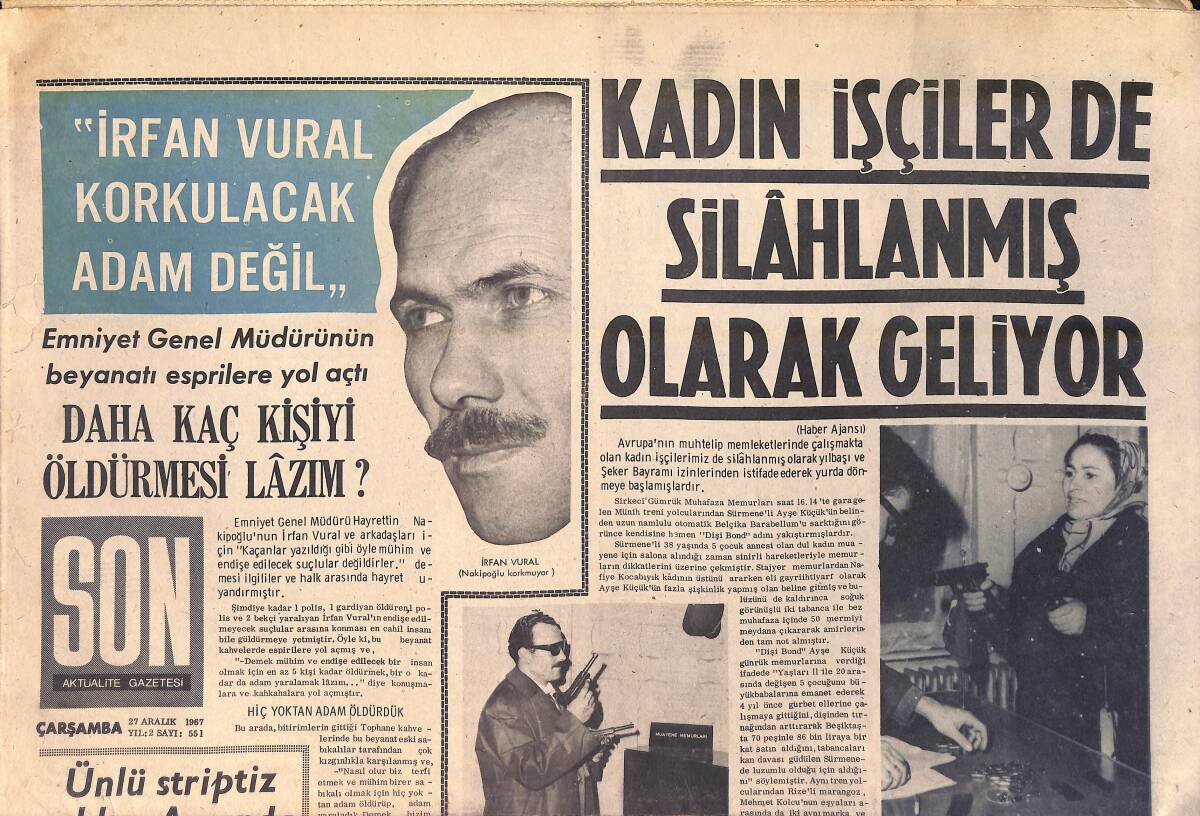 Son Aktüalite Gazetesi 27 Aralık 1967 - Türkan Şoray Bir Güzel Hatim İndirip Üç Rekat Da Namaz Kıldı GZ156474 - 1