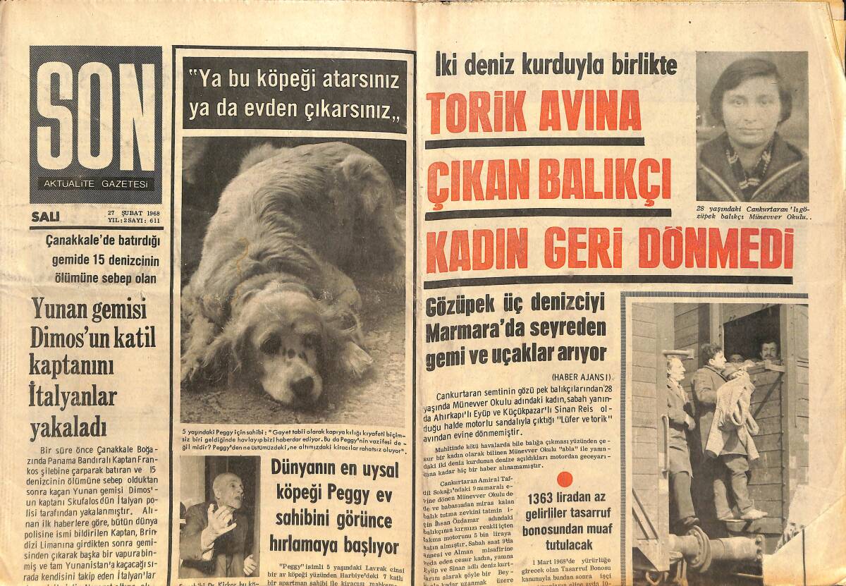 Son Aktüalite Gazetesi 27 Şubat 1968 - Artık Eva'nın Borusu Ötüyor - Irak Ordusunda Tasfiye GZ149406 - 1