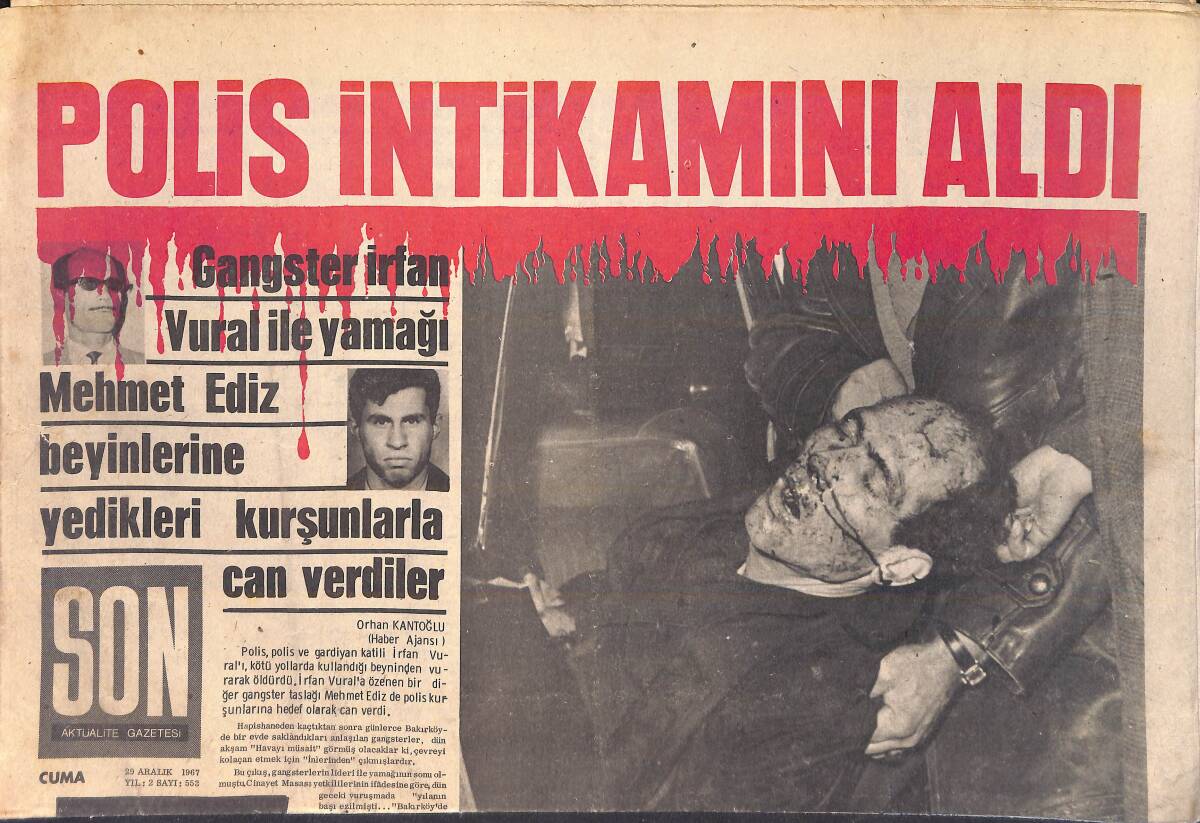 Son Aktüalite Gazetesi 29 Aralık 1967 - İrfan Vural Ve Mehmet Ediz Beyinlerine Yedikleri Kurşunlarla Can Verdi- Jane Birkin: Soyunmaktan Hoşlanmıyorum GZ156472 - 1