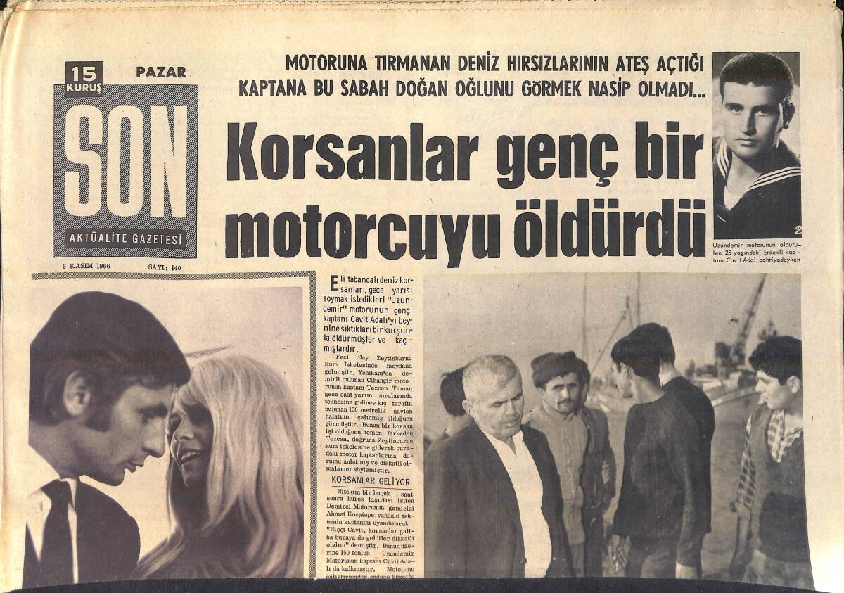 Son Aktüalite Gazetesi 6 Kasım 1966 - Brigitte Bardot, Çocuk Doğurmak İstiyorum Diyor - İran Şahı'nı Muayene İçin Tahran'a Bir Heyet Çağrıldı GZ156490 - 1