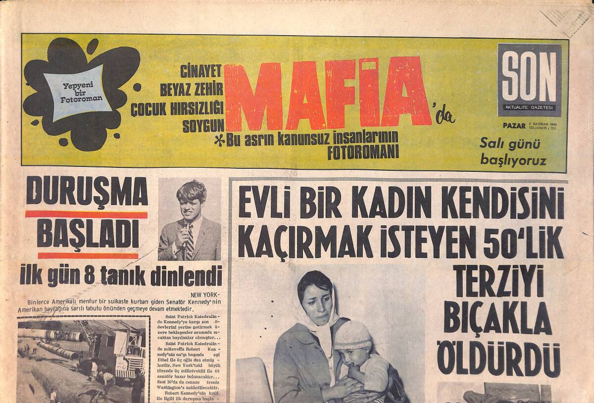 Son Aktüalite Gazetesi 9 Haziran 1968 - Peri Han, Hem Arist Hem Dansöz, Hem De ÜnlüBir Ressam - Türkan Şoray Sizlerle GZ156463 - 1