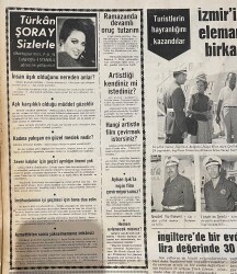 Son Aktüalite Gazetesi 9 Haziran 1968 - Peri Han, Hem Arist Hem Dansöz, Hem De ÜnlüBir Ressam - Türkan Şoray Sizlerle GZ156463 - 2