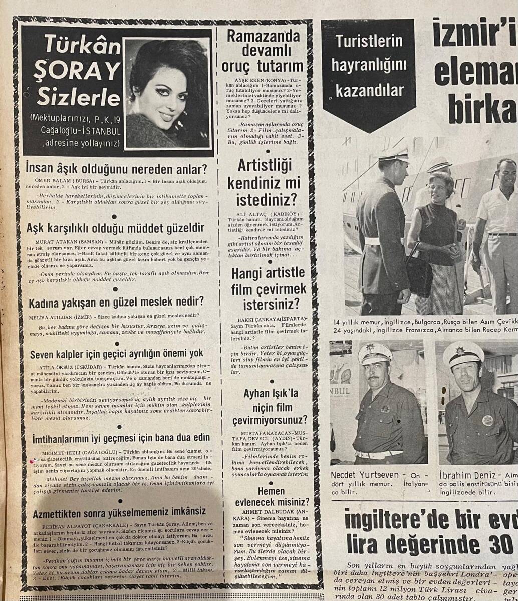 Son Aktüalite Gazetesi 9 Haziran 1968 - Peri Han, Hem Arist Hem Dansöz, Hem De ÜnlüBir Ressam - Türkan Şoray Sizlerle GZ156463 - 2