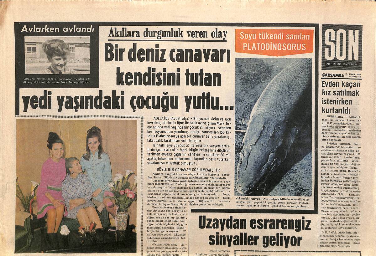 Son Aktüalite Gazetesi Çarşamba Eki 17 Nisan 1968 - Brezilya'da Binlerce Kızıldereli Korkunç İşkencelerle Yok Edilmiş GZ157992 - 1