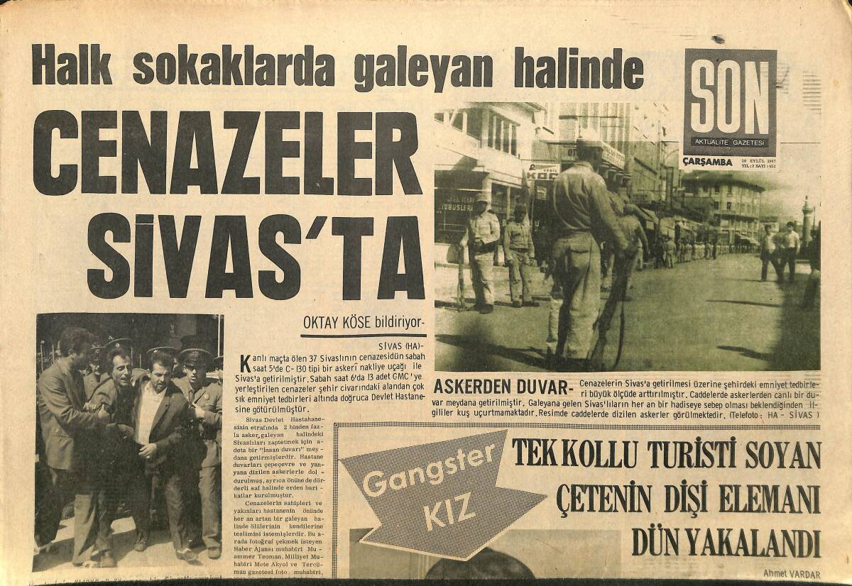 Son Aktüalite Gazetesi Çarşamba Eki 20 Eylül 1967 - Antika Otomobiller İstanbul'da Bozuldu GZ158065 - 1