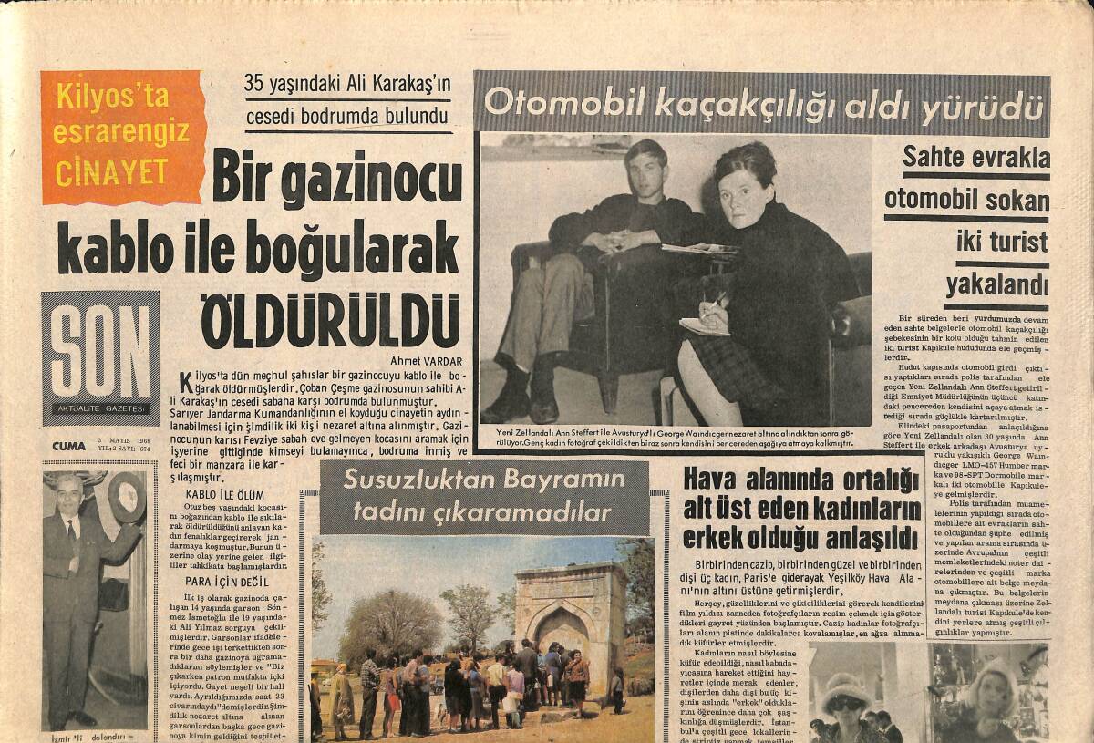 Son Aktüalite Gazetesi Cuma Eki 3 Mayıs 1968 - Türkiye Rally'sine En Küçük Oto İle Katılan Karı-Koca Yarışı Kazanacağız Diyor GZ157980 - 1