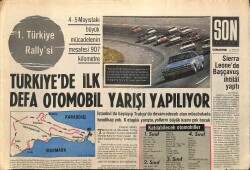 Son Aktüalite Gazetesi Cumartesi Eki 20 Nisan 1968 - Türkiye'de İlk Defa Otomobil Yarışı Yapılıyor GZ158030 - Gökçekoleksiyon