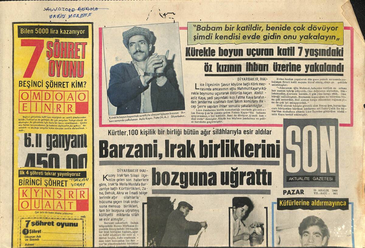 Son Aktüalite Gazetesi Pazar Eki 15 Aralık 1968 - Ayşegül Devrim Ve Birol Soyurgal Bir Celsede Boşandılar GZ158018 - 1