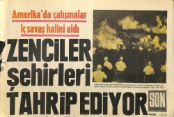 Son Aktüalite Gazetesi Pazar Eki 7 Nisan 1968 - Amerika'da Çatışmalar İç Savaş Halini Aldı GZ158066 - Gökçekoleksiyon