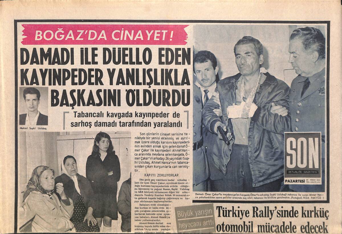 Son Aktüalite Gazetesi Pazartesi Eki 29 Nisan 1968 - Türkiye Rally'sinde 43 Otomobil Mücadele Edecek GZ157991 - 1