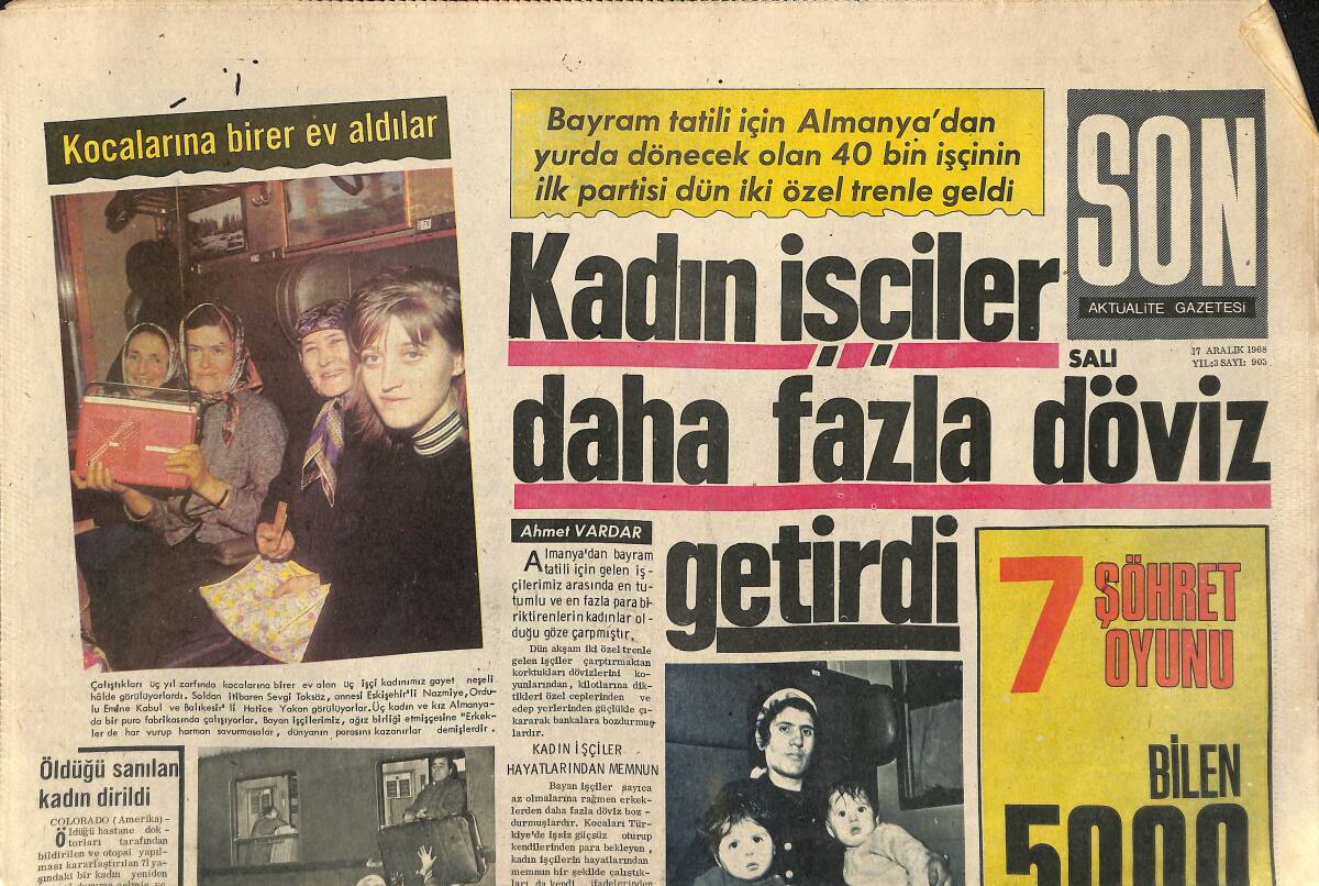 Son Aktüalite Gazetesi Salı Eki 17 Aralık 1968 - İstanbul'un Ünlü Camileri GZ158015 - 1