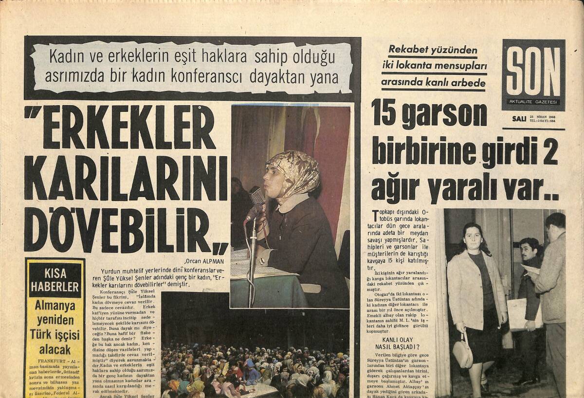 Son Aktüalite Gazetesi Salı Eki 23 Nisan 1968 - Ürdün'e Saldıran İsrail Birlikleri Püskürtüldü GZ157987 - 1
