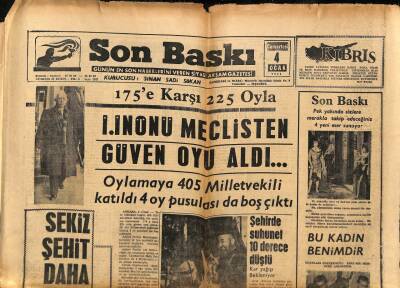 Son Baskı Gazetesi 4 Ocak 1964 - İsmet İnönü Meclisten Güven Oyu Aldı... GZ90241 - 1