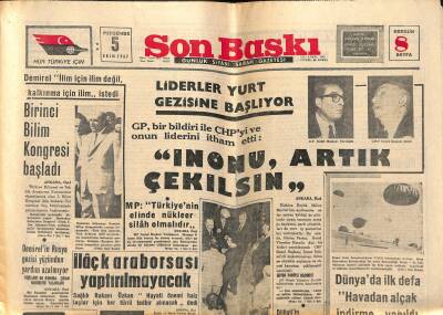 Son Baskı Gazetesi 5 Ekim 1967 - Semiramis Pekkan Fiatını 2 Binden 6 Bine Çıkardı - İlâç Karaborsası Yaptırılmayacak GZ121076 - 1