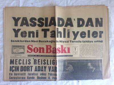 Son Baskı Gazetesi 7 Ocak 1961 - Yassıadadan Yeni Tahliyeler GZ73352 - 1