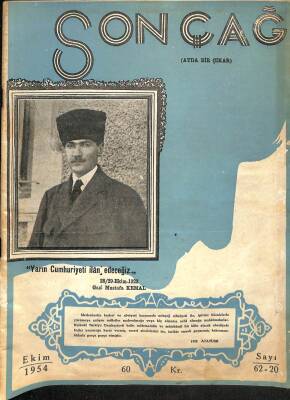 SON ÇAĞ Dergisi Ekim 1954 Kapak Gazi Mustafa Kemal Atatürk, Kurtuluş Savaşında Türk Kadını, Dünya Sulh Davası NDR64424 - 2