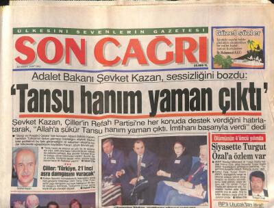 Son Çağrı Gazetesi 15 Nisan 1997 - Manavgat Suyuna KKTCde Talip Oldu - Alparslan Türkeş , Yurtdışına Gitmeyi Reddetti GZ123079 - 1