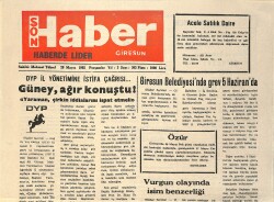 Son Haber Giresun Gazetesi 28 Mayıs 1992 - Giresun Belediyesi'nde Grev 5 Haziran'da - Alucra Kaymakamlık Kupası Sahibini Buldu GZ2639 - Gökçekoleksiyon