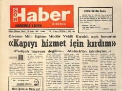 Son Haber Giresun Gazetesi 29 Mayıs 1992 - İki Kişiyi Vuran Piraziz Belediye Başkanı Çatal: Ahlaksızlığa Asla İzin Vermem GZ2637 - Gökçekoleksiyon