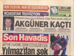 Son Havadis 10 Şubat 1996 - Rus Mafyası ABD'de - Erbakan: Abesle İştigal GZ3849 - Gökçekoleksiyon