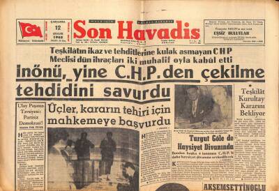 Son Havadis - 12 Aralık 1962 - Tahran İstifasını Resmen Açıkladı - Yalova Camiindeki Sakal-ı Şerif Çalındı GZ124040 - 1