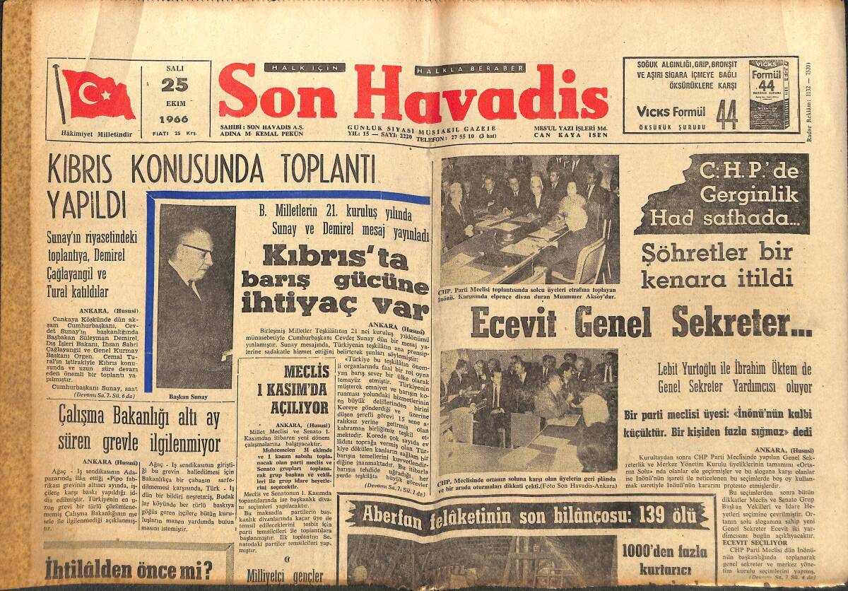 Son Havadis 25 Ekim 1966 - Zeki Erataman Dün Yurda Döndü - Amatör Milli Takım Yarın Yugoslavya İle Oynuyor GZ142968 - 1