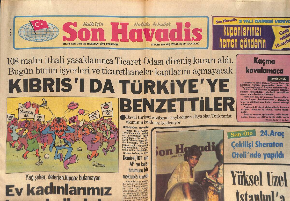 Son Havadis 28 Haziran 1979 - Yüksel Uzel İstanbul'a Şans Dağıttı - İran Şahı'na Suikast Teşebbüsü Yapıldı GZ132681 - 1