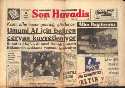 Son Havadis - 8 Kasım 1962 - Üniversiteye Girmiyen Gençler Yürüyüş Yaptı - Galatasaray - Bytomu Bozguna Uğrattı GZ124028 - 1