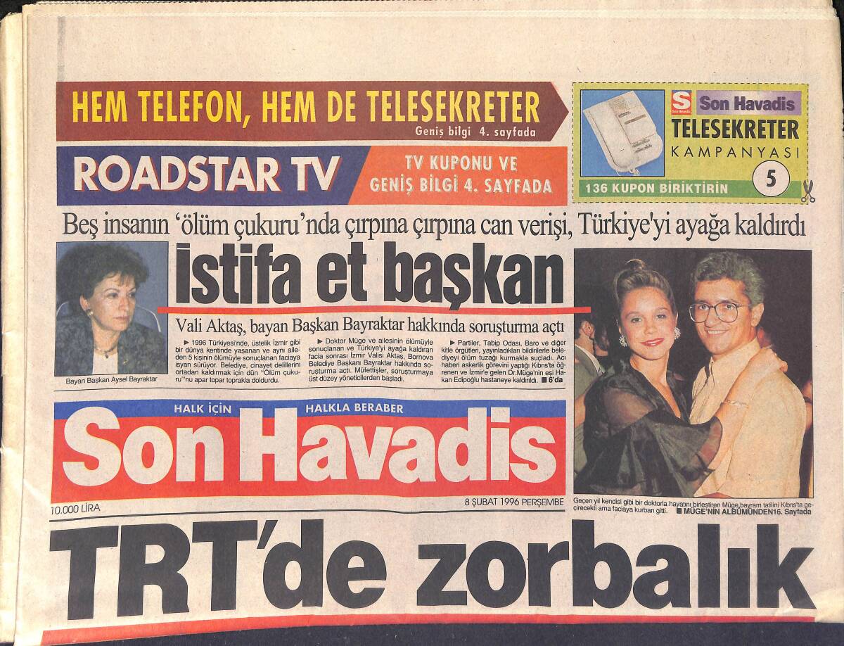 Son Havadis 8 Şubat 1996 - TRT'de Zorbalık - Ajda Pekkan Estetiğe Doymuyor GZ3000 - 1