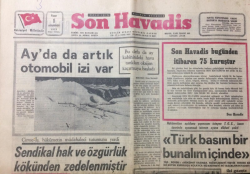 Son Havadis Gazetesi 1 Ağustos 1971 - Ayda Da Artık Otomobil İzi Var - GZ12502 - 1