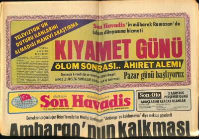 Son Havadis Gazetesi 1 Ağustos 1978 - Dünya , Tüp Bebeği Konuşuyor GZ65309 - 1