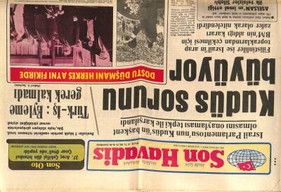 Son Havadis Gazetesi 1 Ağustos 1980 - Kudüs Sorunu Büyüyor GZ56353 - 1