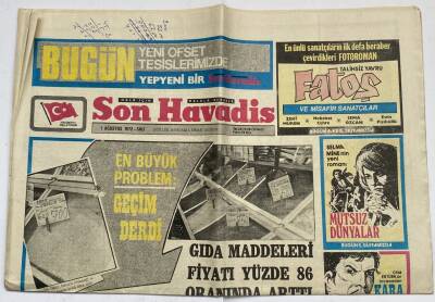 Son Havadis Gazetesi 1 Ağutos 1972 - En Büyük Problem Geçim Derdi GZ60299 - 1