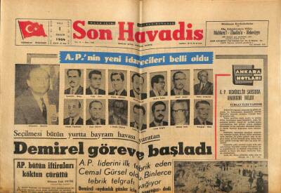 Son Havadis Gazetesi 1 Aralık 1964 - Harp Okulları Fakülte Haline Getiriliyor... GZ74153 - 1