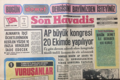Son Havadis Gazetesi 1 Ekim 1972 - AP Büyük Kongresi 20 Ekimde Yapılıyor - GZ12837 - 2