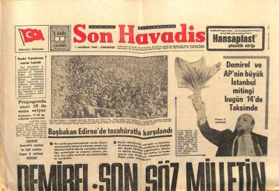 Son Havadis Gazetesi 1 Haziran 1968 - Son Söz Milletin GZ103370 - 1
