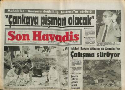 Son Havadis Gazetesi 1 Mayıs 1987 - İranlı Subaylar Heyet Halinde İltica Ettiler... GZ102129 - 1