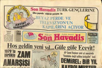 Son Havadis Gazetesi 1 Ocak 1979 - Türkeş 1979 Yeni Bir Hükümete Gebedir - Suna Bayram Sahneye Çıkıyor GZ114418 - 1
