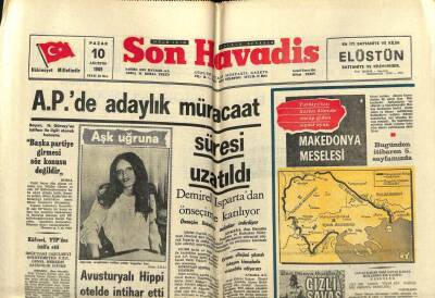 Son Havadis Gazetesi 10 Ağustos 1969 - APde Adaylık Müracaat Süresi Uzatıldı GZ80448 - 1