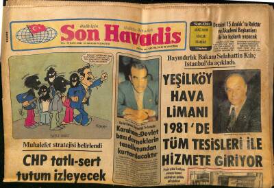 Son Havadis Gazetesi 10 Aralık 1979 - Prof. Tütengil Dün Toprağa Verildi - Türkeş Anarşinin Yeğane Kaynağı Komünistlerdir GZ124383 - 1