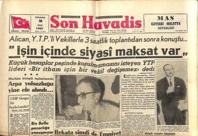 Son Havadis Gazetesi 10 Ekim 1963 - Bin Bella Pazarlığa Yanaşmıyor - Halk Ümidini APye Bağladı GZ102063 - 1