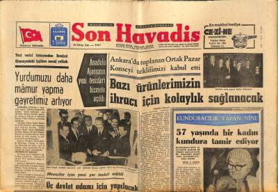 Son Havadis Gazetesi 10 Ekim 1967 - Fenerbahçe Atinada GZ97993 - 1