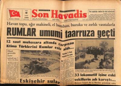 Son Havadis Gazetesi 10 Mart 1964 - Eskişehir Sular Altında Kaldı GZ69829 - 1