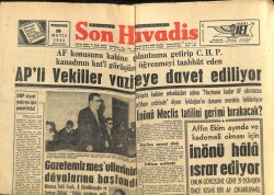 Son Havadis Gazetesi 10 Mayıs 1962 - APli Vekiller Vazifeye Davet Ediliyor GZ102099 - 1