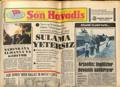 Son Havadis Gazetesi 10 Mayıs 1982 - Bülent Ersoy , Ruh Hastaları İçin Bilet Sattı - Arjantin İngilizler Devamlı Saldırıyor GZ121104 - 1